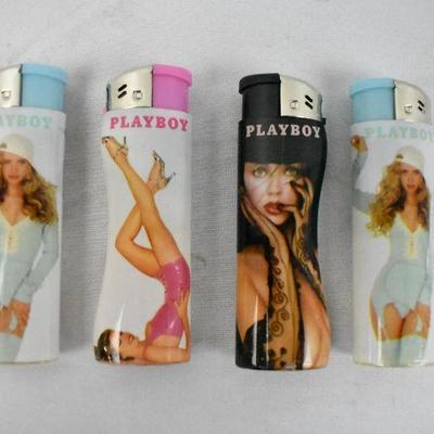 4x Playboy Lighters - New, Fuel NOT Included