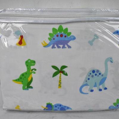 Dinosaur Land Toddler Sheet Set, 3 Pieces - New