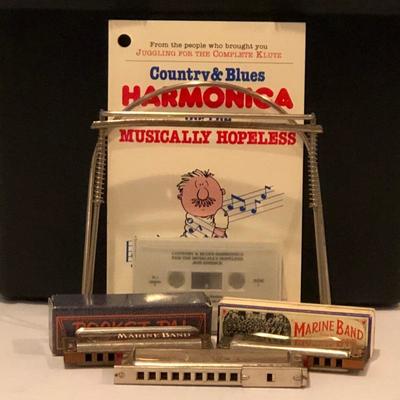 Lot 71- Homer Harmonicas and Neck Holder