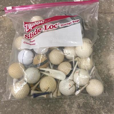 Lot 92 - Golf Clubs, Shoes, Balls and Bag