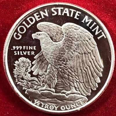 Lot #52- Golden State Mint 1/2 Ounce .999 Silver Bullion