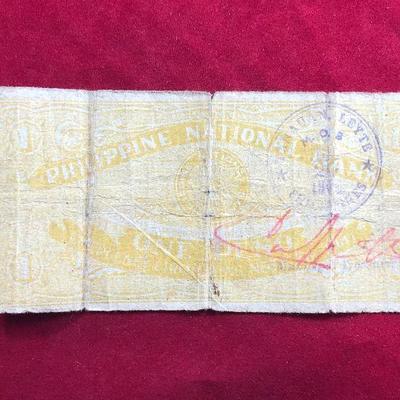 Lot #66- 1941 One Peso Note WW2 Currency