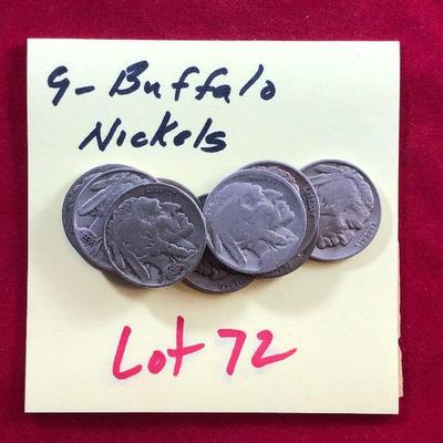 Lot #73 Three US 1943 Nickels 35% Silver