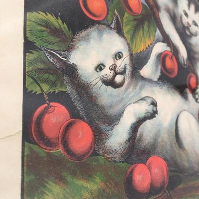 Lot 105 - Vintage Cat Artwork