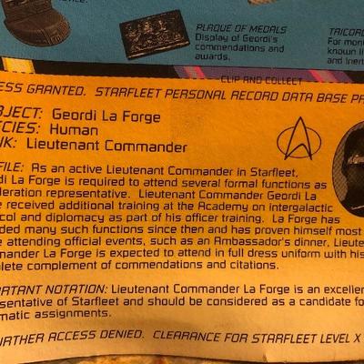 #51 Star Trek: The Next Generation - Lt. Com. Geordi Laforge dress uniform