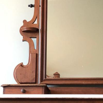 Lot 113- Antique Marble Top Dresser