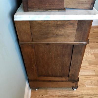 Lot 113- Antique Marble Top Dresser