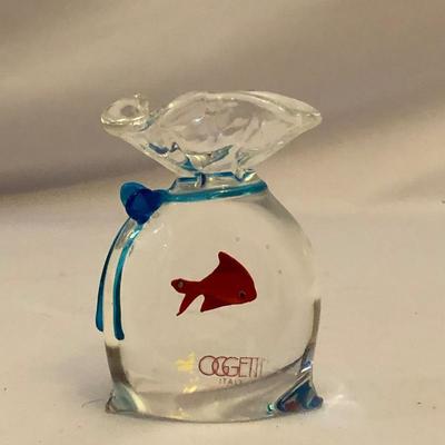 Lot 117- Signed Oggetti fish colored glass