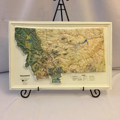  Lot 126 - Montana Framed Print & Topo Maps