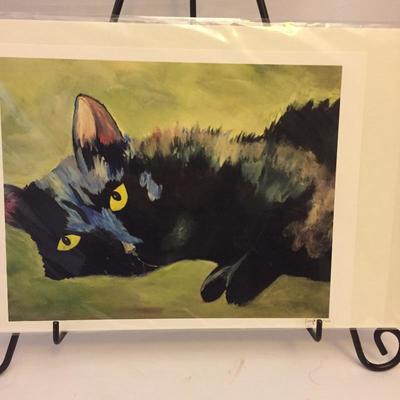 Lot 139 - Lucy Lofland Cat Art