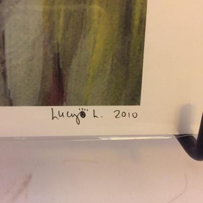 Lot 139 - Lucy Lofland Cat Art