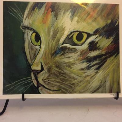 Lot 139 - Lucy Lofland Cat Art