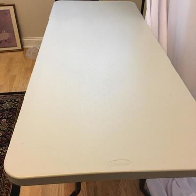 Lot 144 - Metal Shelving Unit & Tables