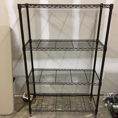 Lot 144 - Metal Shelving Unit & Tables