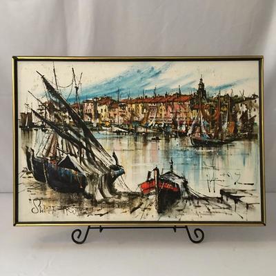Lot 146 - Original Oil on Canvas of St. Tropez