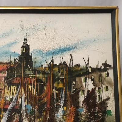 Lot 146 - Original Oil on Canvas of St. Tropez
