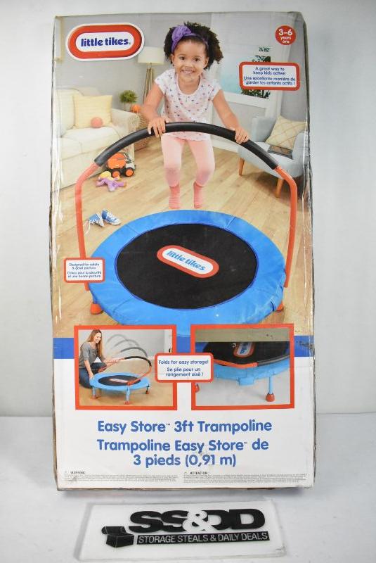 Little TIkes 3 Feet Trampoline, Easy Store - New, Open Box, Sale @ Walmart  $50 | EstateSales.org