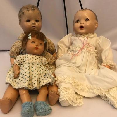 Lot 150 - Three Antique Baby Dolls 