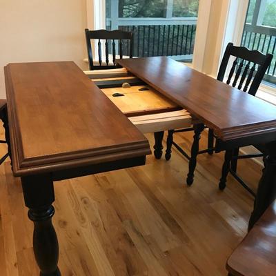 Lot 151 - Hightop Dining Table with Butterfly Leaf and Six Chairs