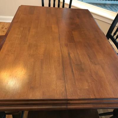 Lot 151 - Hightop Dining Table with Butterfly Leaf and Six Chairs
