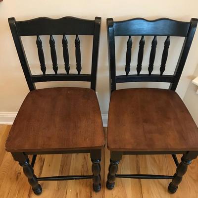 Lot 151 - Hightop Dining Table with Butterfly Leaf and Six Chairs