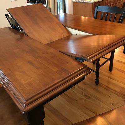 Lot 151 - Hightop Dining Table with Butterfly Leaf and Six Chairs