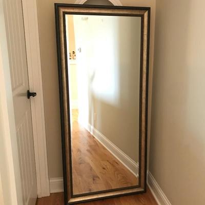 Lot 152 - Framed Full Length Beveled Mirror