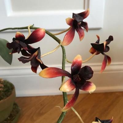 Lot 153 - Faux Orchids and Foliage