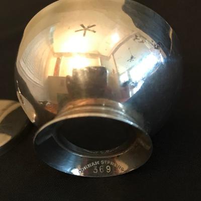 Lot 154 - Gorham Mini Bowl with Lid and Vintage Sterling Housewares
