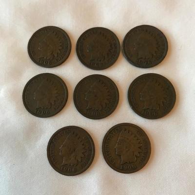 Lot 156 - 75 Indian Head Pennies with Two  Bronze Medallions
