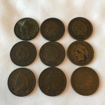 Lot 156 - 75 Indian Head Pennies with Two  Bronze Medallions