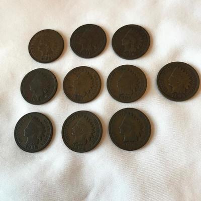Lot 156 - 75 Indian Head Pennies with Two  Bronze Medallions