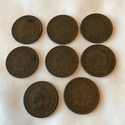 Lot 156 - 75 Indian Head Pennies with Two  Bronze Medallions