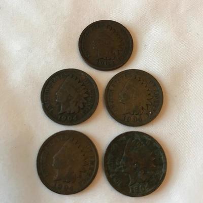 Lot 156 - 75 Indian Head Pennies with Two  Bronze Medallions