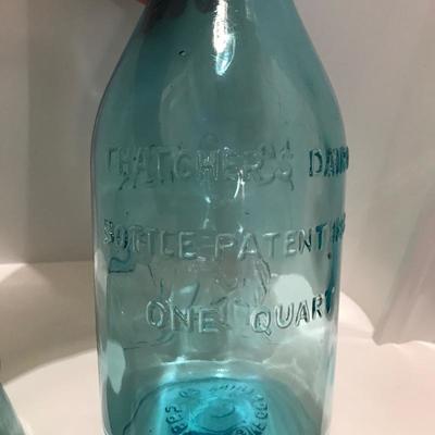 Lot 158 - Vintage Insulator, Milk Bottle and  Bixby Glass