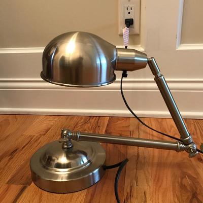 Lot 160 - Vintage Johnson Co Courthouse Chair and Desk Lamp