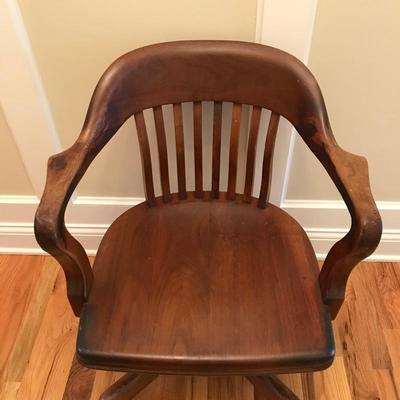 Lot 160 - Vintage Johnson Co Courthouse Chair and Desk Lamp