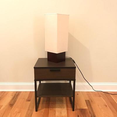 Lot 177 - MCM Style Table and Lamp