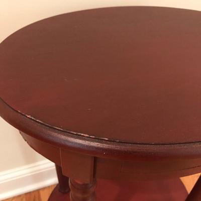 Lot 179 - Red Club Chair & Side Table
