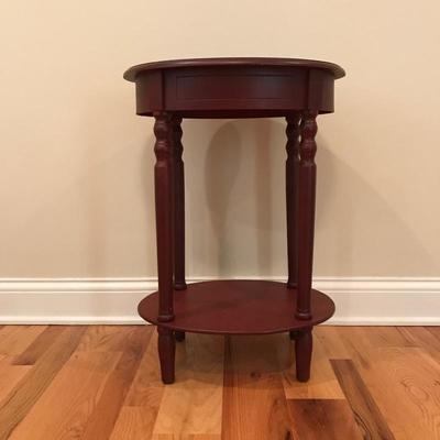 Lot 179 - Red Club Chair & Side Table