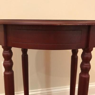 Lot 179 - Red Club Chair & Side Table