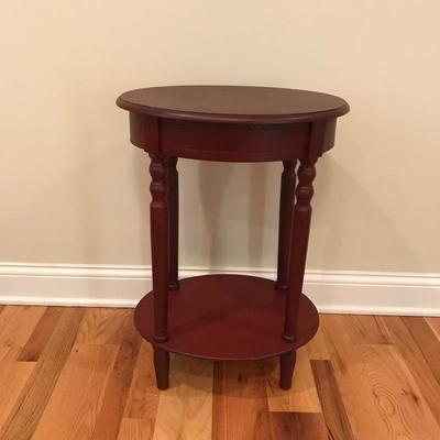 Lot 179 - Red Club Chair & Side Table