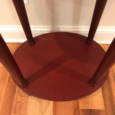 Lot 179 - Red Club Chair & Side Table
