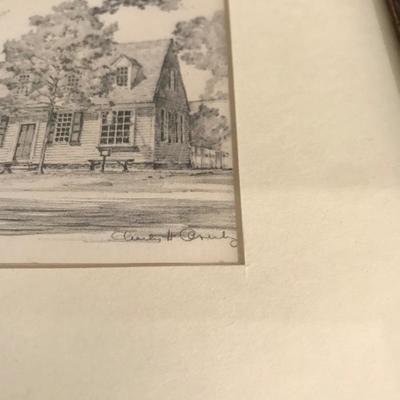 Lot 180 - Three Framed Pencil Art
