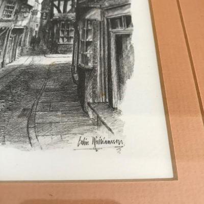 Lot 180 - Three Framed Pencil Art