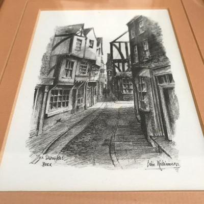 Lot 180 - Three Framed Pencil Art