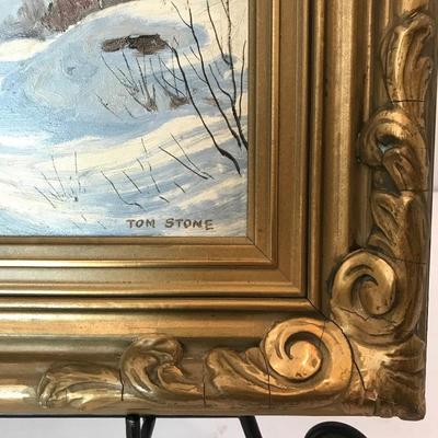 Lot 181 - Signed Tom Stone Landscape Oil Painting