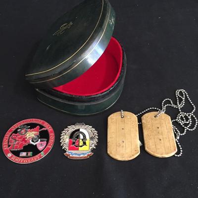 Lot 186 - Military Dog Tags & Medallions