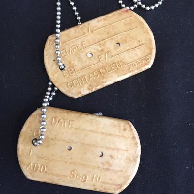 Lot 186 - Military Dog Tags & Medallions