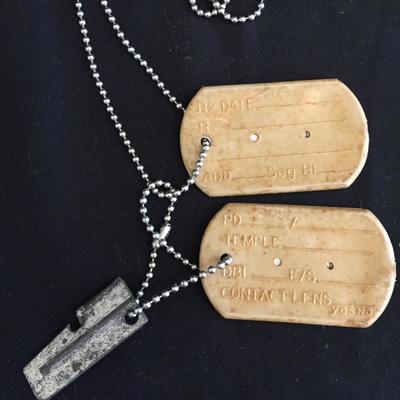 Lot 186 - Military Dog Tags & Medallions